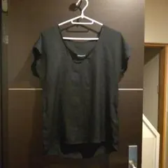 EGOIST サテン 半袖 Tシャツ ブラウス ブラック — image 1