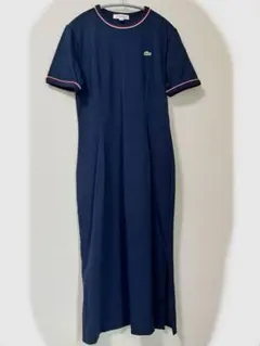 LACOSTE ラインリブTシャツドレス ワンピース — image 1