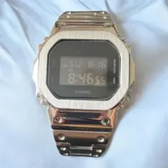 極美品　G-SHOCKフルメタルDW5600BBカスタム　新品交換ベルト付き — image 1