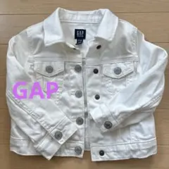 美品　GAP ホワイト デニムジャケット アウター　18-24ヶ月 — image 1