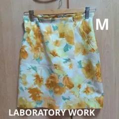 LABORATORY WORK ■Mサイズ 花柄タイトスカート イエロー — image 1