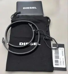 新品未使用　DIESEL メンズ 二重巻きレザー ブレスレット — image 1