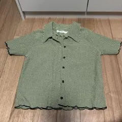 novem9 サッカーギンガムチェックブラウス — image 1
