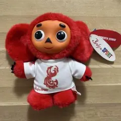 タグ付き　チェブラーシカ 北京オリンピック ぬいぐるみ — image 1