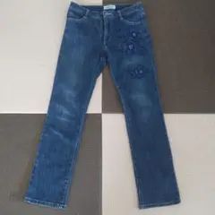 【美品】ギャラリービスコンティ デニムパンツ 花装飾 — image 1