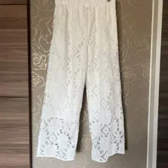 お値下げ‼️今期　美品　希少　SLOBE IENA コットンレースイージーパンツ — image 1