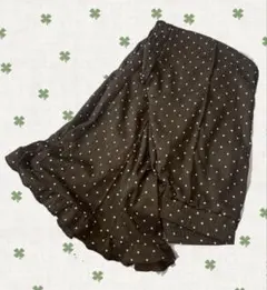 ウィッシュコア フレアパンツ ドット柄 水玉 裾フリル — image 1