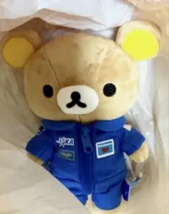 【未使用】リラックマ JAXA コラボ ぬいぐるみ 宇宙飛行士 ブルースーツ — image 1