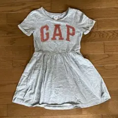 GAP 半袖ワンピース グレー スパンコールロゴ — image 1