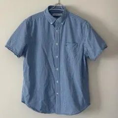 NAUTICA 青ギンガムチェックシャツ L — image 1