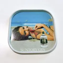 【美品】昭和レトロ　コースター　SUNTORY GIN インテリアトレイ — image 1