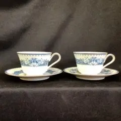 【美品】Sango ティーカップ＆ソーサ　ペア　2客セット　三郷陶器　レトロ — image 1