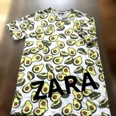 ZARA　アボカド総柄プリント　Tシャツワンピース — image 1