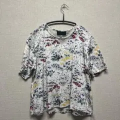 BARAKURA カットソー　Tシャツ　花柄　Lサイズ　綿100 — image 1