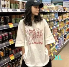 ビッグシルエット Tシャツ レディース 韓国ファッション 半袖 ゆるだぼ — image 1