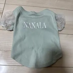 ☆新品タグ付き☆Nanala 犬服 XLサイズ　グリーン　 パフスリーブシャツ — image 1
