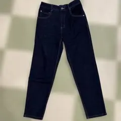 インディゴデニム ストレートパンツ ゴムウエスト　Mサイズ　美品 — image 1