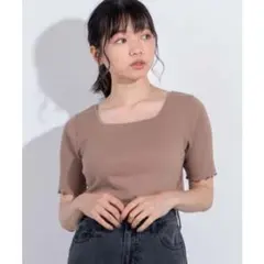 wego 2WAYメロウリブT ブラウン 茶色 — image 1