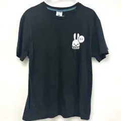 CUNEキューン 半袖　Tシャツ うさぎ　Mサイズ　ブラック　カス — image 1