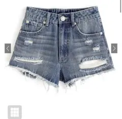 GRL バックカットデザインダメージデニムショートパンツ[cu354] — image 1