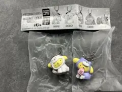 ポムポムプリン わんわんパラダイス マスコット 2種セット-カキカキ、くるり — image 1