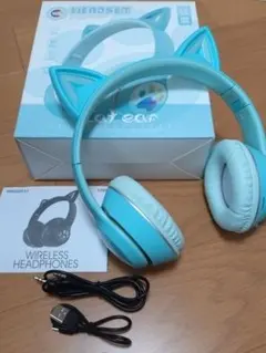 猫耳 ヘッドセット ヘッドフォン イヤフォン ゲーミング コスプレ ワイヤレス — image 1
