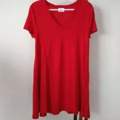 ZARA半袖 チュニック レッド Sサイズ — image 1
