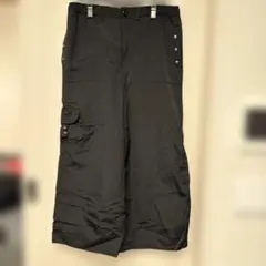 R&B ナイロン カーゴパンツ 黒 ブラック M ゆったり レディース — image 1