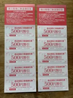 【送料無料】　飲食割引券 500円割引 10枚セット — image 1
