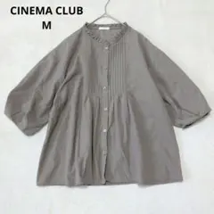 シネマクラブ　七分袖ブラウス ボリューム袖　フリル襟　グレージュ　 M — image 1