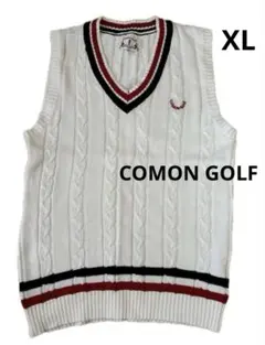 Comon Golf チルデンニットベスト ホワイト XL — image 1
