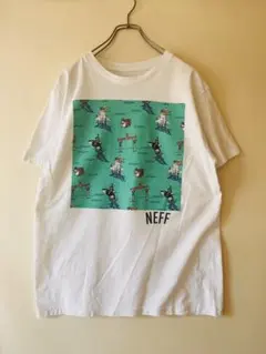 No.6981 NEFF 総柄アニマルプリントTシャツ M ホワイト ストリート — image 1