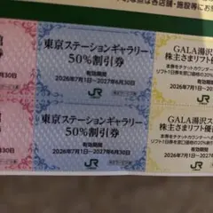 東京ステーションギャラリー入館割引券 JR東日本株主サービス券 2枚セット — image 1