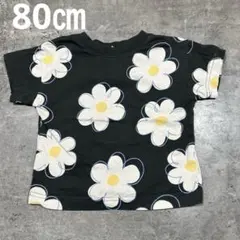 花柄　シンプル　タグ　80㎝ 半袖　tシャツ — image 1
