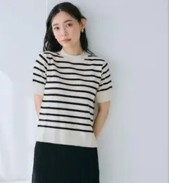 coca☆コカ☆ コカ　サマーニットトップス ボーダー☆Ｌサイズ — image 1