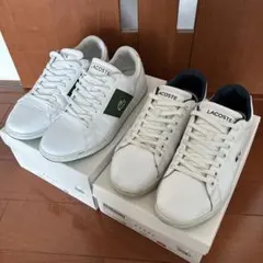 LACOSTE ラコステ ワンポイントロゴレザースニーカー2点セット26.5cm — image 1