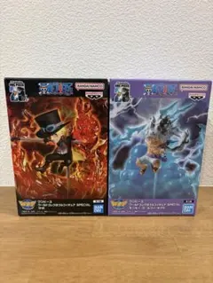 【未開封】ワールドコレクタブルフィギュア ルフィ ギア5・サボ 2体セット — image 1