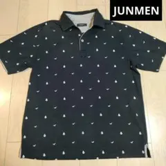 JUNMEN ポロシャツ ヨット柄 ネイビー — image 1