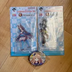 ウマ娘 ヤマニンゼファー フジキセキ ゴールドシチー アクリルスタンド 缶バッジ — image 1