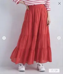 green label relaxing ボイル ティアード ロング スカート — image 1