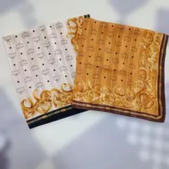 MCM ハンカチ 2枚セット ロゴ チェーン柄 — image 1