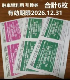 相鉄ホールディングス 株主優待　駐車場利用券 6枚 — image 1