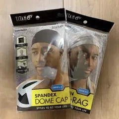 DU-RAG ドゥーラグ 黒 白 2点セット — image 1