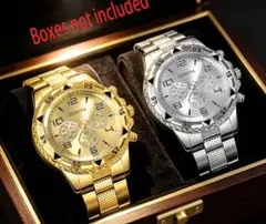 GENEVA クォーツ腕時計 ゴールド＆シルバー 2本セット — image 1