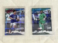 日本代表 ツインウエハース 2026W杯：久保建英・鈴木彩艶 2枚セット — image 1