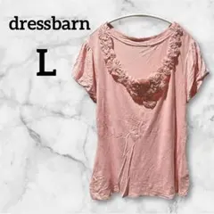 dressbarn 【L】 半袖Tシャツ トップス 花モチーフ 可愛い ピンク — image 1