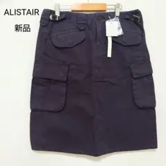 新品未使用　ALISTAIR アリステア ミドル丈カーゴスカート　M　黒 — image 1