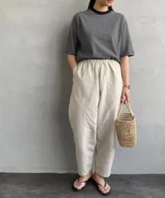 [DANTON/ダントン] コットンリネンイージーパンツ　36 ECRU — image 1