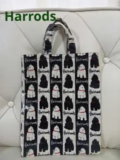 Harrods ハロッズ 犬柄 トートバッグ — image 1