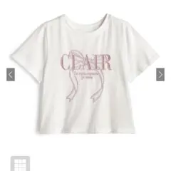 ショート丈リボン刺繍Tシャツpm695 — image 1